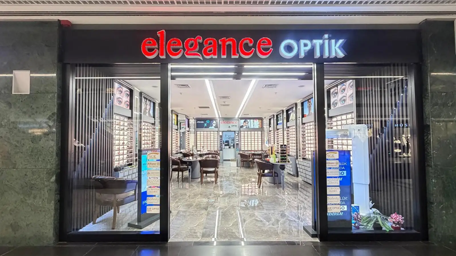 Arcadium Elegance Optik mağaza dış cephesi — Arcadium AVM, Çayyolu Ankara
